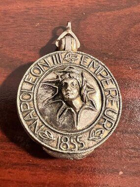 Vintage Gold Tone Callejero Perfume Locket Napoleon III 1855